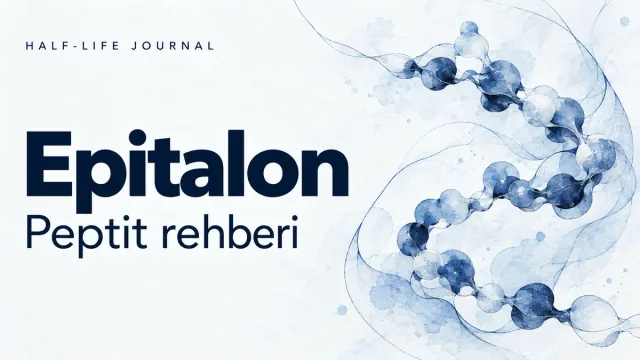 Blue chain illustration on a light background for the Epitalon guide
