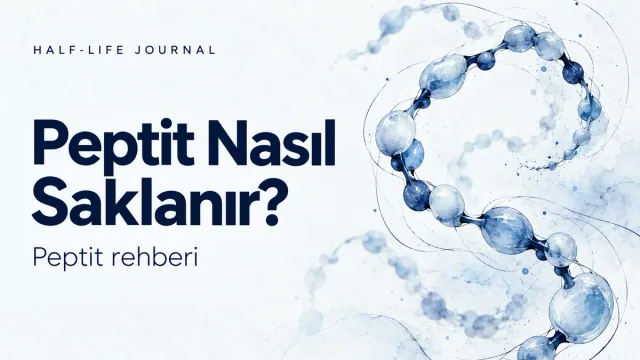 Blue chain illustration on a light background for the How Are Peptides Stored? guide